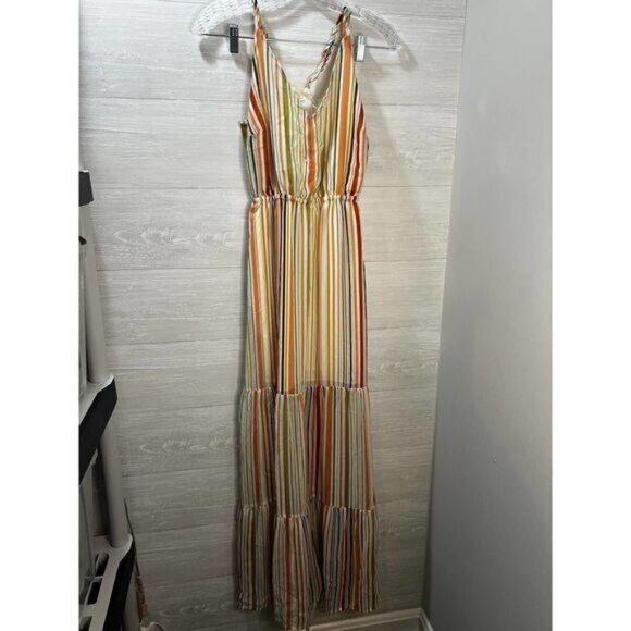 NEW Maxi-Mum Impact Multi‎ Stripe Maxi Dress Jack By Bb Dakota XS - Picture 4 of 4